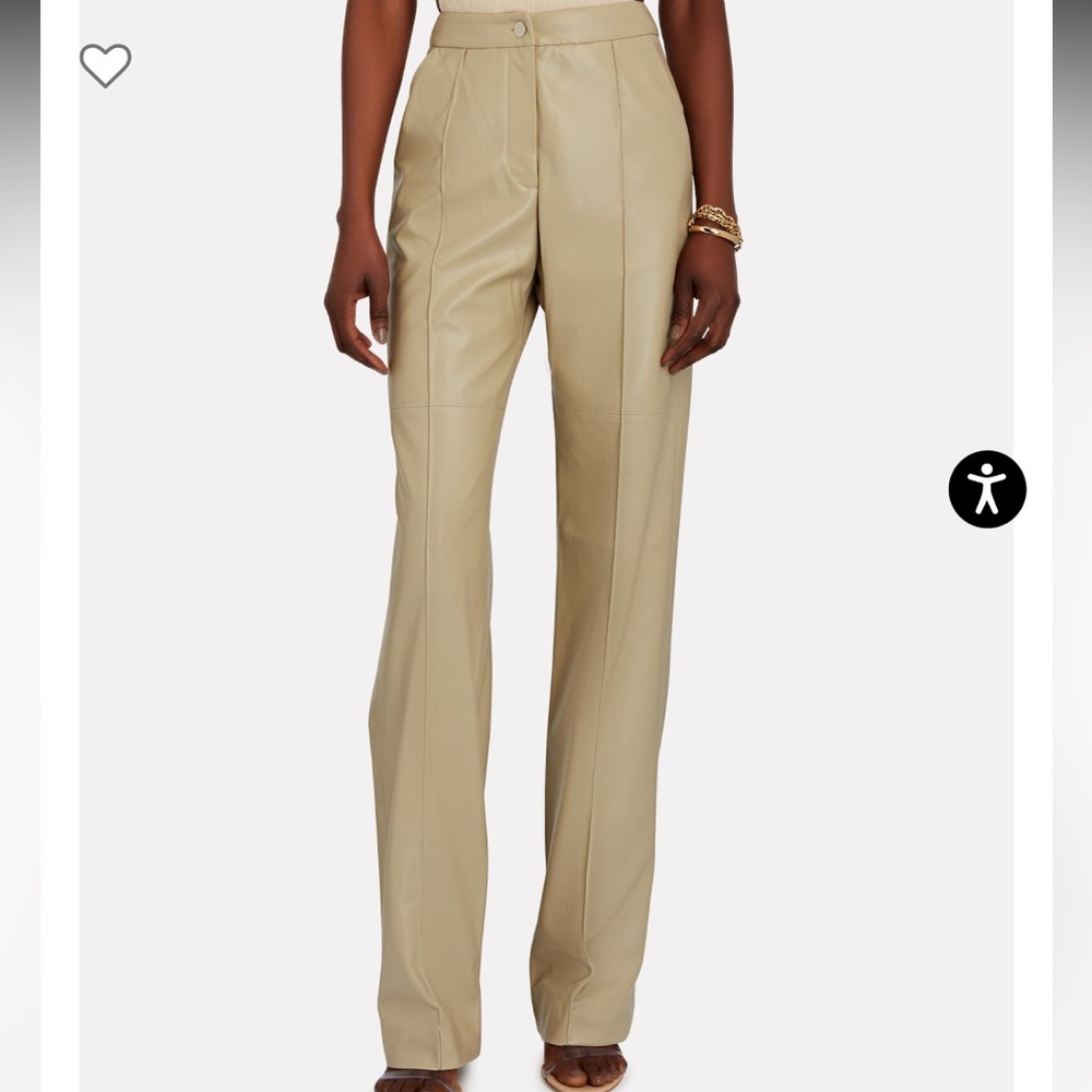 NWT Matériel Vegan Leather Pants w pleat